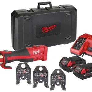 Pressatrice idraulica compatta Milwaukee M18 BLHPT in kit con ganasce V 15-28 Soddisfatti O Rimborsati